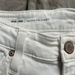 Ag Mari crop jeans . Size 29 . White . Like new !